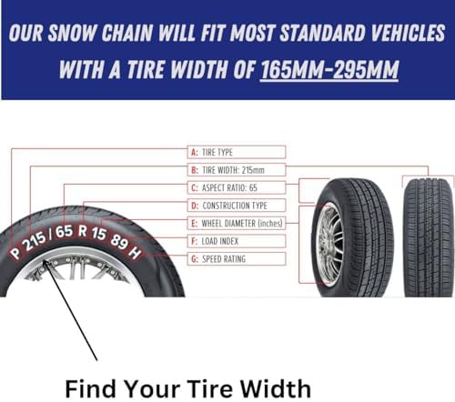 Jeremywell Snow Chains Anti-Skid Anti Slip Emergency Snow Tire Chains - Portable Emergency Traction Snow Mud Chains Universal Adjustable 10pcs Car Security Chains for SUV and Cars (Yellow-10pcs)