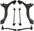 TRQ Front Steering & Suspension Kit Control Arm with Ball Joint Sway Bar