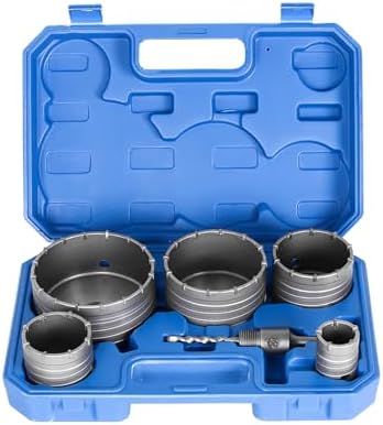 6Pcs Masonry Concrete Hole Saw Kit (40 65 80 100 120 mm)