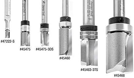Amana Tool 45368 Carbide Tipped Flush Trim Plunge Template Router Bit 1-1/2 Dia x 1-3/4 Inch x 1/2 Shank with Upper Ball Bearing