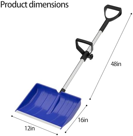 Anti Slip Grip Snow Shovel with Secure Handle for Safe Operate in Cold Winter Conditions Prevents Rust and Erosion Heavy Shovel