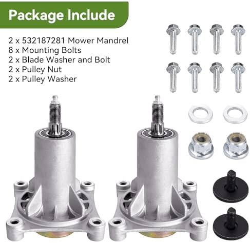 187292 192870 Spindle Assembly for 42 46 48 54 inch Mower Deck, 2PK
