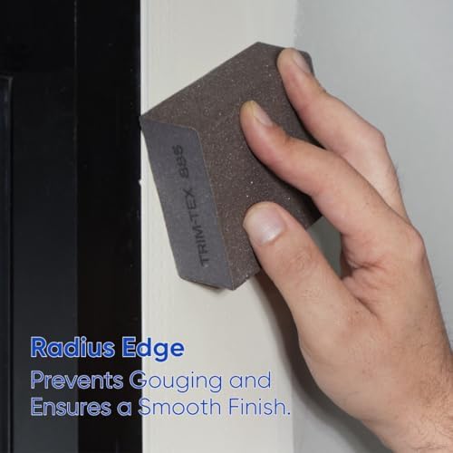24 Pack Trim-Tex Dual Angle Sanding Block, Medium/Fine Grit | 40% Larger, Prevents Gouging & Scuffing for Flawless Finish | Model #885 | Family-Owned, USA-Made