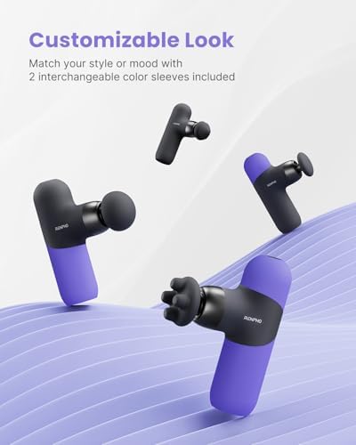 RENPHO Mini Thermal Massage Gun with Heat, Color Silicone Casing, 4 Speeds