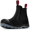 ANGRYRAM Slip on Steel Toe Work Boots for Men Waterproof Safety Shoes