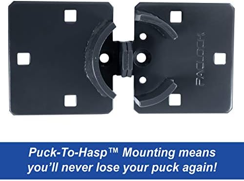 PACLOCK's UCS-7S/770 Hasp and Puck Combo Kit, Stainless Steel Body, Grey Hasp, High Performance 6-Pin Cylinder, One Lock Keyed to a Number U-Pick! w/ 2 Keys, No Backplates