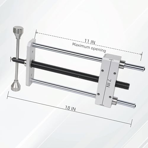 11-Inch Front-Mounted Woodworking Vise, CNC-Machined Precision Bench Vise for Woodworking Workbenches