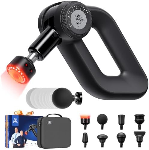BOB AND BRAD D6 Ultra Max Massage Gun 8-16mm Adjustable Amplitude and Infrared Light, Deep Tissue Percussion Professional Muscle Massager for Athletes, FSA Eligible & HSA Approved