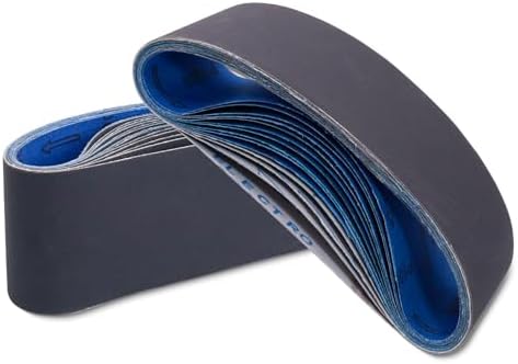 3 x 21 Inch Silicon Carbide Sanding Belts,Extra Fine Grit, 15 Pack