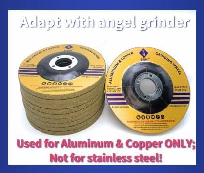 SIGNI Aluminum Grinding Wheel 5 inch for Aluminum Copper Non-Ferrous 10 Pack (Not Load While Grinding)