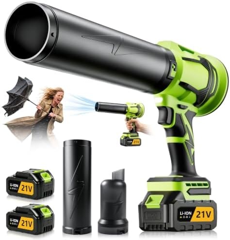 2-in-1 Cordless Handheld Leaf Blower & Vacuum with 2 Batteries and Charger