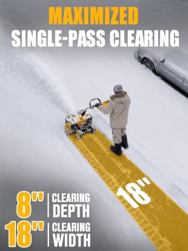 HEINPRO Cordless Snow Shovel Compatible with DeWalt 20V Max Battery
