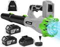 Leaf Blower Cordless 650CFM with 2x4.0Ah Battery & Fast Charger, Gray
