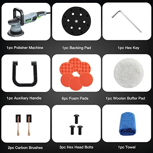 WORKPRO 6" Dual Action Random Orbital Polisher Kit