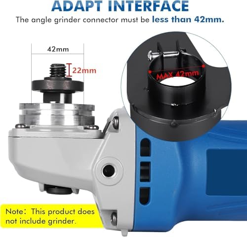 Belt Sander Adapter for Angle Grinder Spindle Thread US 5/8-11 Pipe Tube Polisher Pipe Sander Attachment 20-40mm Belt with 10PCS Belt