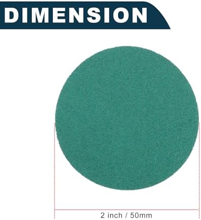 Car Sanding Discs 2inch 120 Grit Abrasion Resistance | Round Hook and Loop Sandpaper Green 50 Pcs