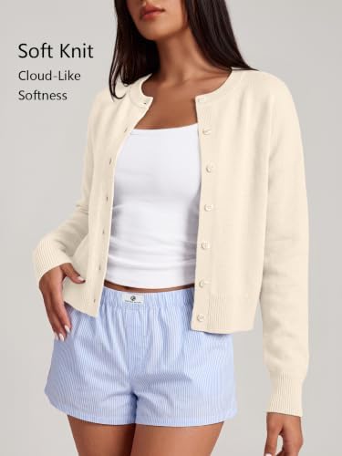 Trendy Queen Cropped Cardigan Sweaters for Women Fall Fashion Clothes 2026