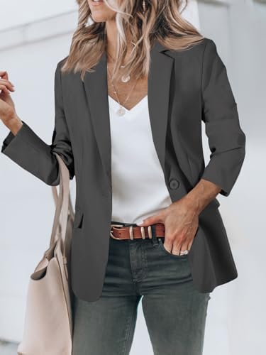 Cicy Bell Womens Casual Blazers Long Sleeve Work Office Suit Jackets Blazer