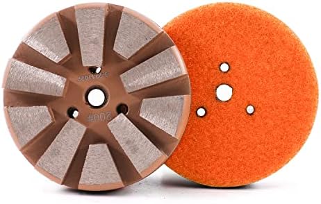 3PCS 3" 10 Segments Metal Bond Diamond Grinding Polishing Pad Concrete Marble Granite (200 Grit)