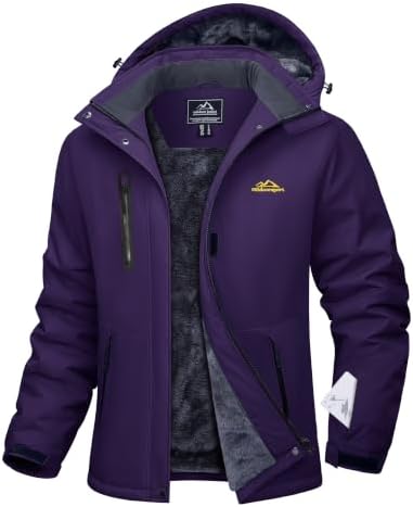 MAGCOMSEN Womens Winter Coats Waterproof Ski Snow Warm Fleece Rain Jacket