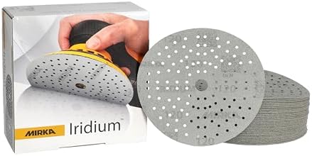 Mirka Abrasive Wheels Iridium Sandpaper 6 Inch Hook and Loop 120 Grit