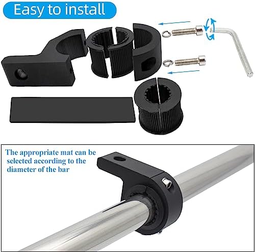 Motorcycle Aluminum Mounting Bracket Kit Tube Clamp 4Pcs 0.75" 1" 1.25" Bullbar Roof Rack Roll Cage Horizontal Bar Clamp Mounting Kit fit for Trucks Car ATV Motorcycle Truck