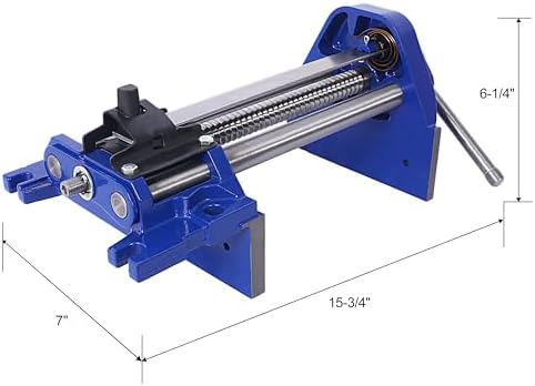 7 Inch Jaw Width Woodworking Vise Quick Release Heavy-Duty Metal Cast Iron Workbench Clamp Tool Vise Crafting Repair Tool Blue
