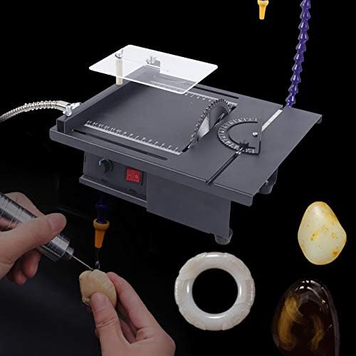Portable Table Saw 1800W Jade Carving Machine 110V Multifunction Gem Faceting Polishing Machine Small Grinding And Cutting Machine, Stepless Speed Regulation Bench Grinder Polisher