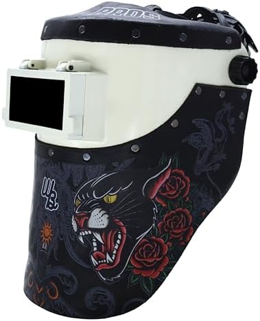 WoahBros Flip-Up Welding Helmet | Sugar Scoop Welding Hood | Fits 2x4 Cheater Lens (Not Included) | Panther