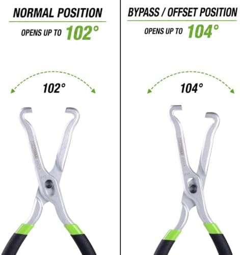 OEMTOOLS 25213 Slip-Joint Electrical Disconnect Pliers for Fuel Lines | Fuel Line Disconnect Tool w/ Inline & Bypass Tips, Automotive Electrical Disconnect Pliers w/ Comfort Grips, Knurled Tips