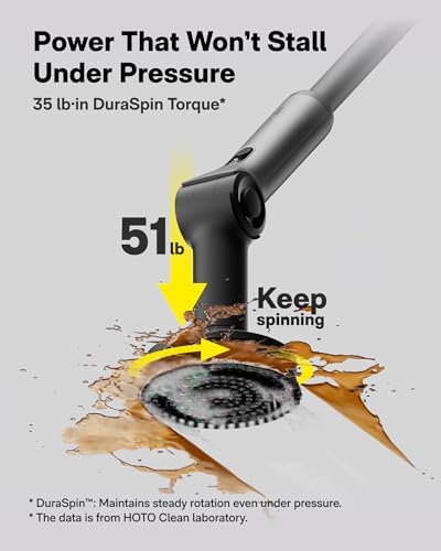 HOTO Flexi™ Cordless Electric Spin Scrubber, for Bathtub, Bathroom, Tile