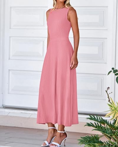 BTFBM Women Midi Bodycon Tank Dress