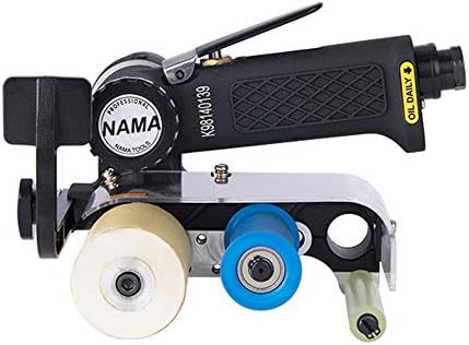 Pneumatic Belt Machine,Pneumatic Belt Sander Air Polishing Belt Sanding and Polishing Machine Pneumatic Machine for Grinding Polishing (Black)