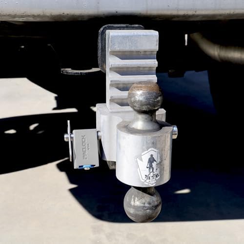 PACLOCK's 80-Series Trailer Hitch Lock, Standard Rekeyable (SR), 400" Pin, Keyed Differently w/ 2 Keys, Silver
