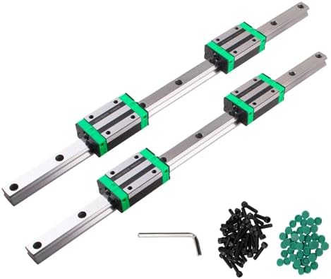ANWOK 2Pcs Linear Rail HGR20-1200mm 4Pcs HGH20CA Square Type Carriage Bearing Block Linear Guide Rail Set Slide Guide Rod Overall Length 47.2 inch(1200mm) CNC 3D Printer (BDRF055263AU4V6KU17DZZKE)