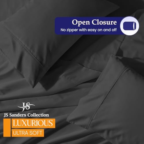 JS Sanders XL V Berth Boat Sheet 3 Pcs 600 TC Egyptian Cotton,Dark Gery