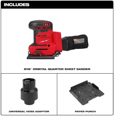 2649-20 for Milwaukee M18 18V 1/4" Cordless Orbital Sheet Sander