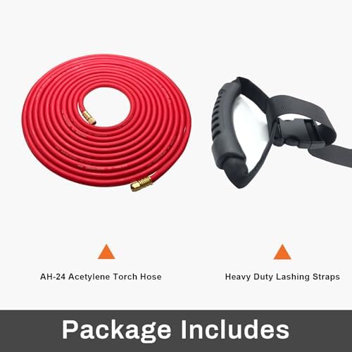 0386-1091 AH-24 Acetylene Torch Hose for Torch Systems, 24FT, "A" Fitting