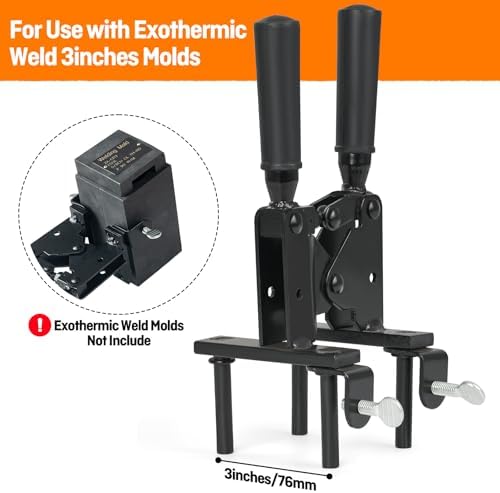 3 Inches Weld Handle Clamp Accessory Kit，Used with Graphite Exothermic Welding Mold