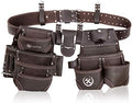 LAUTUS Oiled Tanned Rig Tool Belt/Pouch/Bag, Carpenter, Construction, Framers, Handyman, Electrician