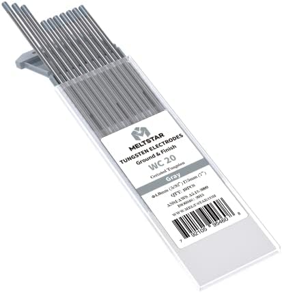TIG Welding Cerium tungsten electrode 5/32” x 7” (Grey, WC20) 10-Pack
