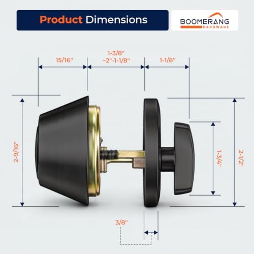 Boomerang DB7431 Heavy-Duty Designer Commercial Deadbolt Lock, 6-Pin