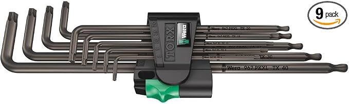 Wera 05024460001 967/9 TX XL 1 TORX® L-KEY SET, LONG, 9 PIECES