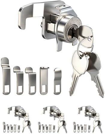 Premium L-1172C Mailbox Lock Replacement, High Security Zinc Alloy Mailbox Lock with Keys, Easy Installation & Wide Compatibility (4 Pack)