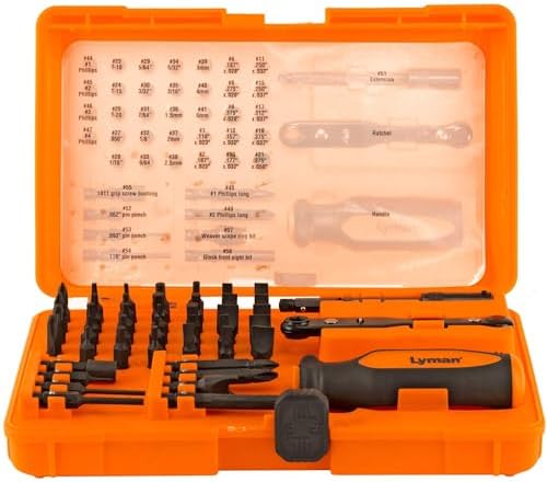 Lyman Master Gunsmith Multi Tool Kit Includes Hex Torx Flathead Phillips and Specialty Bits