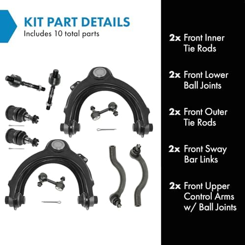TRQ Front Steering & Suspension Kit Ball Joint Control Arm with Ball Joint