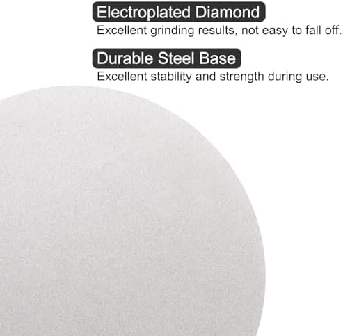 uxcell Diamond Sanding Grinding Disc, 12-Inch (300mm) Grit 400 No Center Hole, Flat Lap Disk Polishing Discs Abrasive Wheel for Gemstone Tile Porcelain Glass Stone Metal