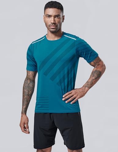 Liberty Imports 5 Pack Men's Active Quick Dry Crew Neck T Shirts