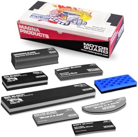 Motor Guard - 8Pc Sanding Block Assortment (AP-3), One Size