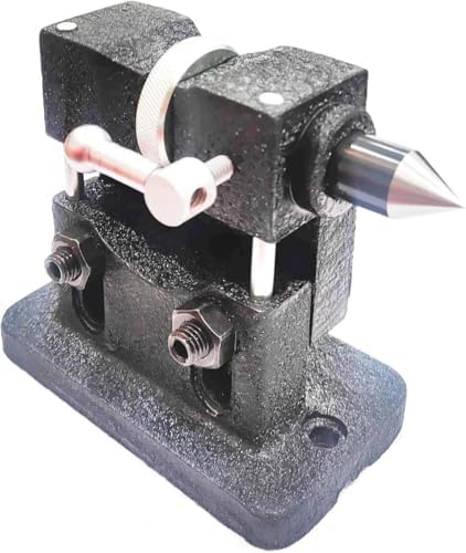Buyohlic Heavy Duty Adjustable Tailstocks for Regular & Tilting Model of Rotary Tables (Hardened & Precisely Ground Points) (Ring style for 4" Tilting Rotary Table)